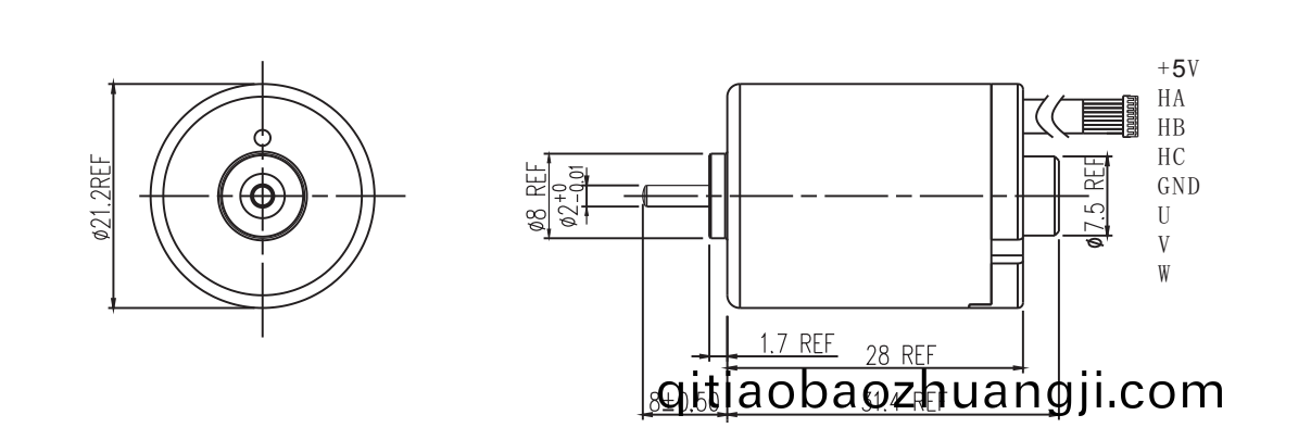 OT-2128無(wu)刷電機|捲髮(fa)棒(bang)電(dian)機|電(dian)動工具馬(ma)達|電推(tui)子電(dian)機(ji)|微(wei)電機-萬(wan)至達電機