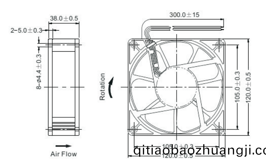 OT-EF12038無(wu)刷(shua)電機(ji)|風扇(shan)電(dian)機|無(wu)刷直流電(dian)機(ji)-萬(wan)至(zhi)達電(dian)機