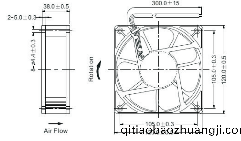 OT-EF12038-EC無(wu)刷(shua)電機(ji)|風扇(shan)電機(ji)|直(zhi)流無刷(shua)電機(ji)-萬(wan)至(zhi)達(da)電(dian)機(ji)
