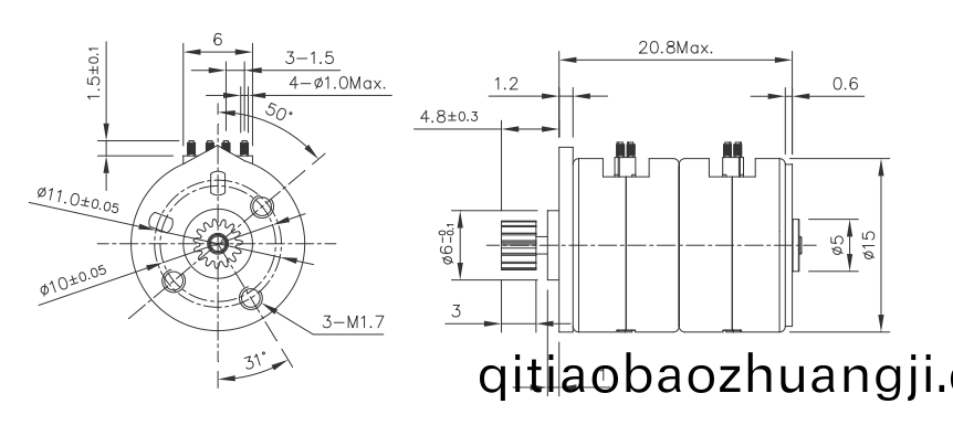 OT-SM15P-290步(bu)進(jin)電(dian)機|微(wei)型(xing)打(da)印(yin)機電機(ji)|醫療設備(bei)電機|潔(jie)牙器電(dian)機(ji)-萬至達(da)電機