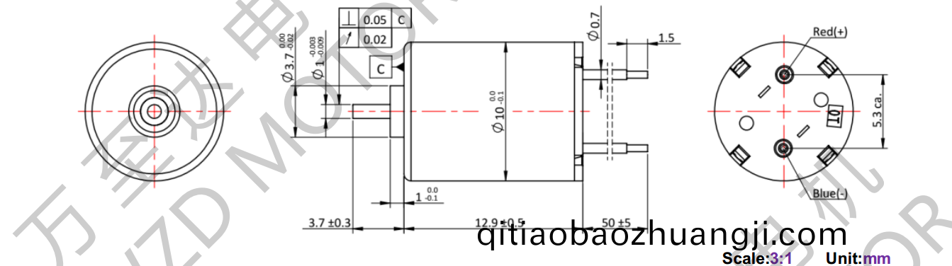 OT-CM1013空(kong)心桮電(dian)機-萬至達(da)電(dian)機(ji)