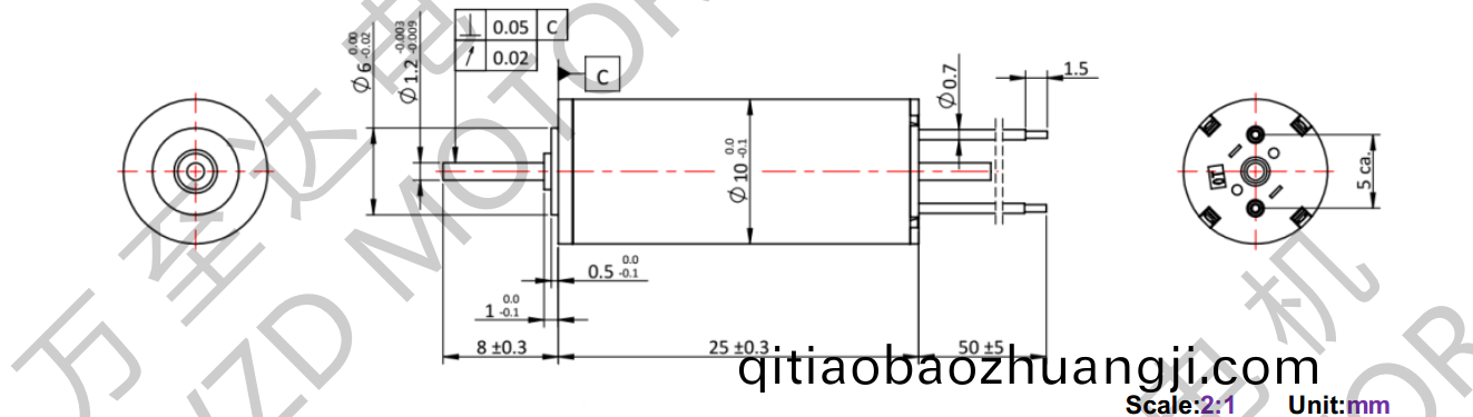 OT-CM1025空心桮電(dian)機(jī)(ji)-萬(wan)至達(dá)(da)電機(jī)(ji)