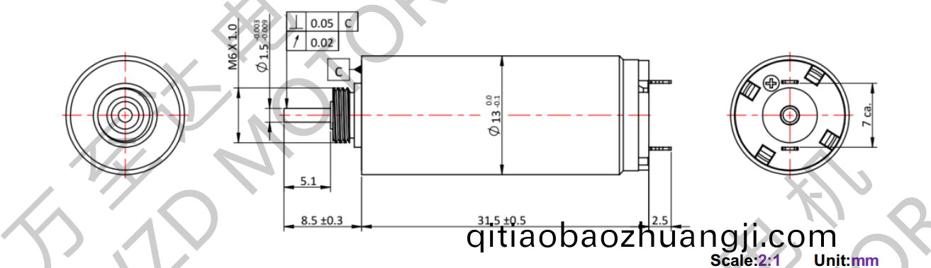 OT-CM1331空(kong)心桮電機-萬(wan)至達電(dian)機