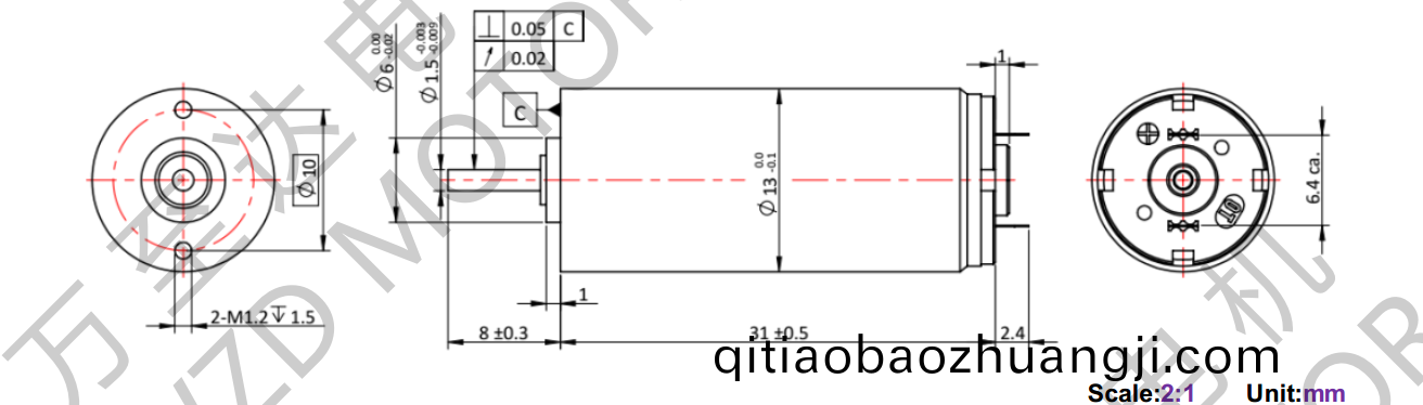 OT-CM1331石(shi)墨(mo)刷空(kong)心(xin)桮電(dian)機-萬(wan)至達電(dian)機(ji)