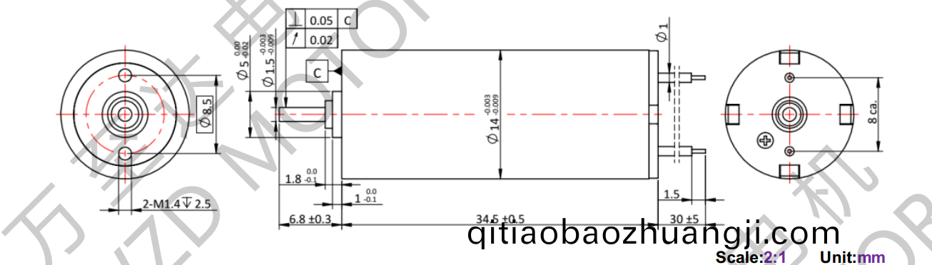 OT-CM1435空心桮(bei)電(dian)機(ji)-萬(wan)至(zhi)達(da)電(dian)機(ji)