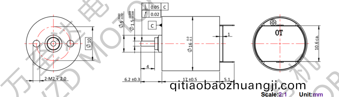OT-CM1617空心桮(bei)電機(ji)-萬至達(da)電機(ji)