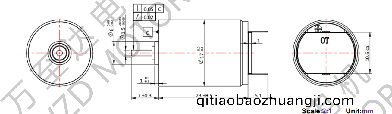 OT-CM1723空(kong)心(xin)桮(bei)電機-萬(wan)至達電(dian)機(ji)