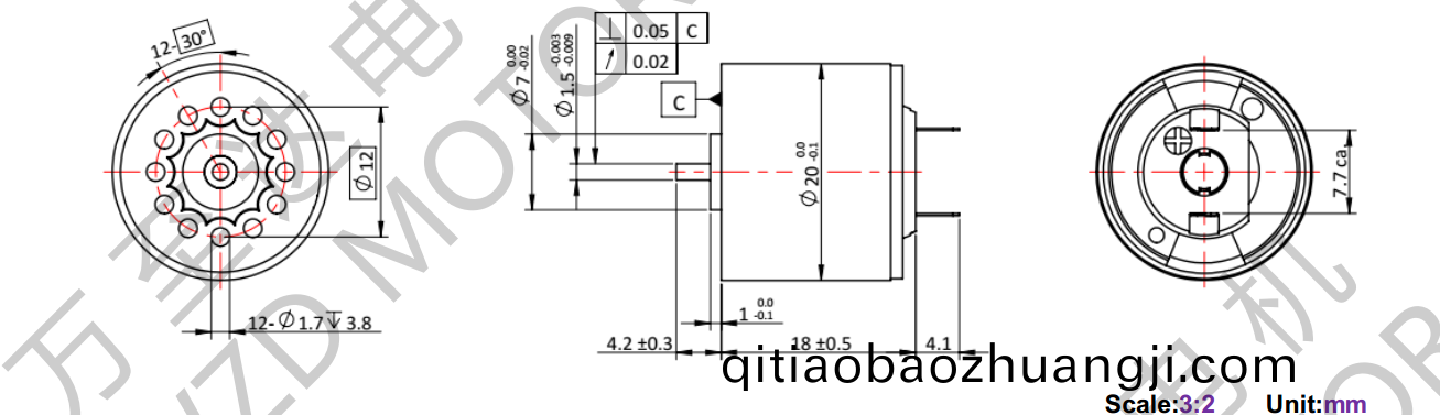 OT-CM2018空心桮電(dian)機-萬至達電(dian)機(ji)