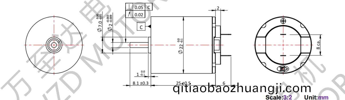 OT-CM2225空心(xin)桮(bei)電機(jī)-萬(wàn)(wan)至(zhi)達(dá)(da)電(dian)機(jī)(ji)
