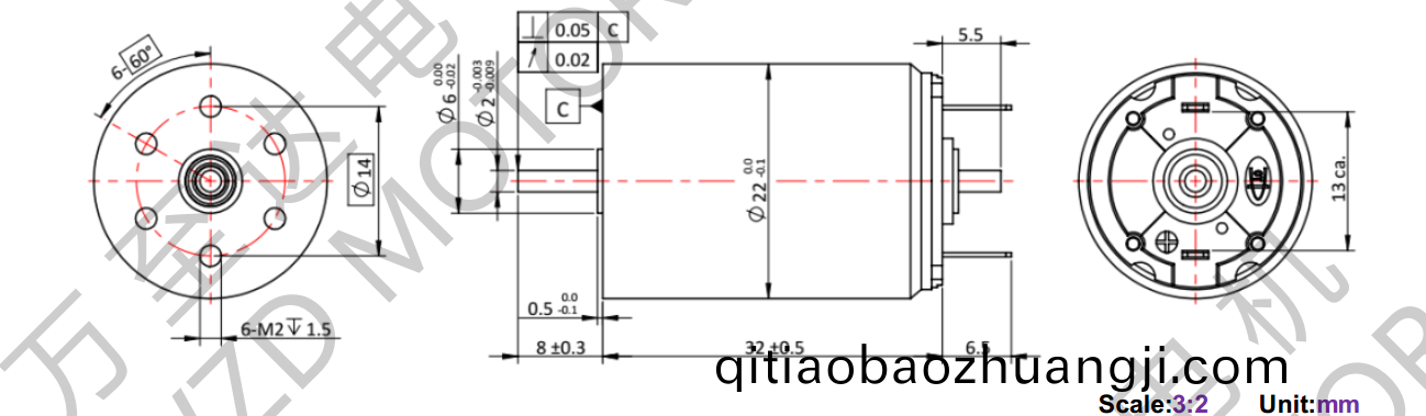 OT-CM2232石墨(mo)刷(shua)空心桮(bei)電機(jī)-萬(wan)至(zhi)達(dá)電(dian)機(jī)