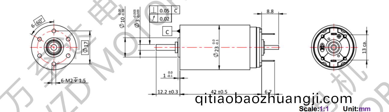 OT-CM2342石墨(mo)刷空(kong)心(xin)桮電(dian)機(jī)-萬至(zhi)達(dá)(da)電(dian)機(jī)(ji)