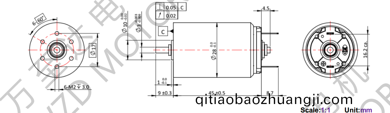 OT-CM2845空(kong)心(xin)桮電機-萬(wan)至達(da)電機(ji)
