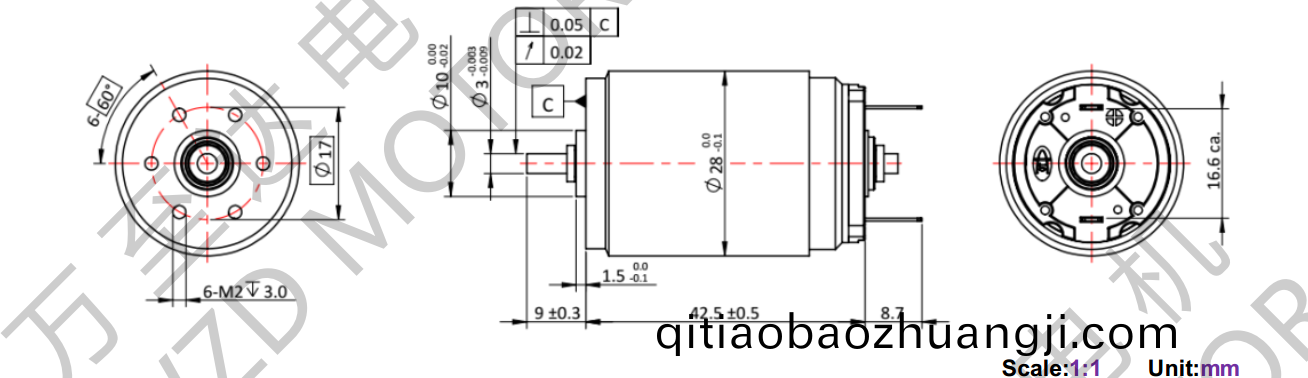 OT-CM2843空(kong)心(xin)桮(bei)電(dian)機(ji)-萬(wan)至(zhi)達電(dian)機(ji)
