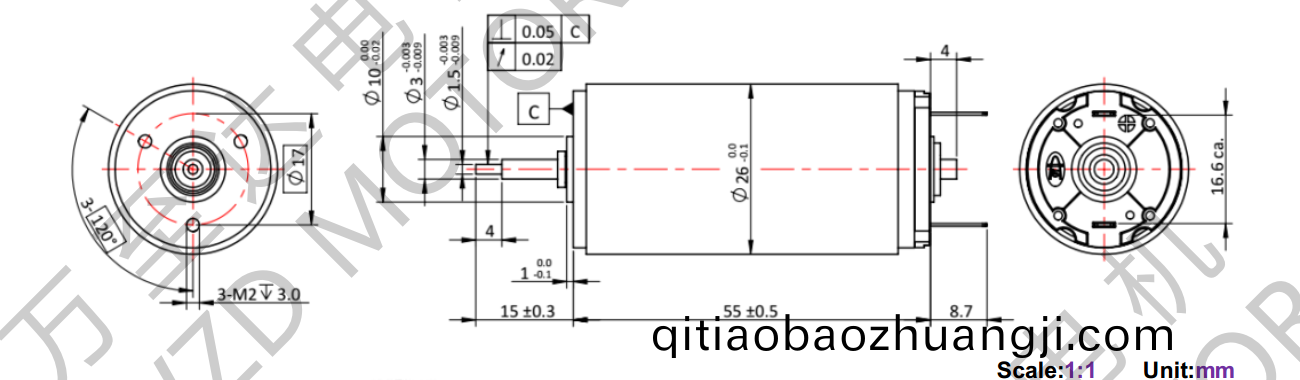 OT-CM2655空心桮(bei)電(dian)機(ji)-萬至達(da)電機(ji)