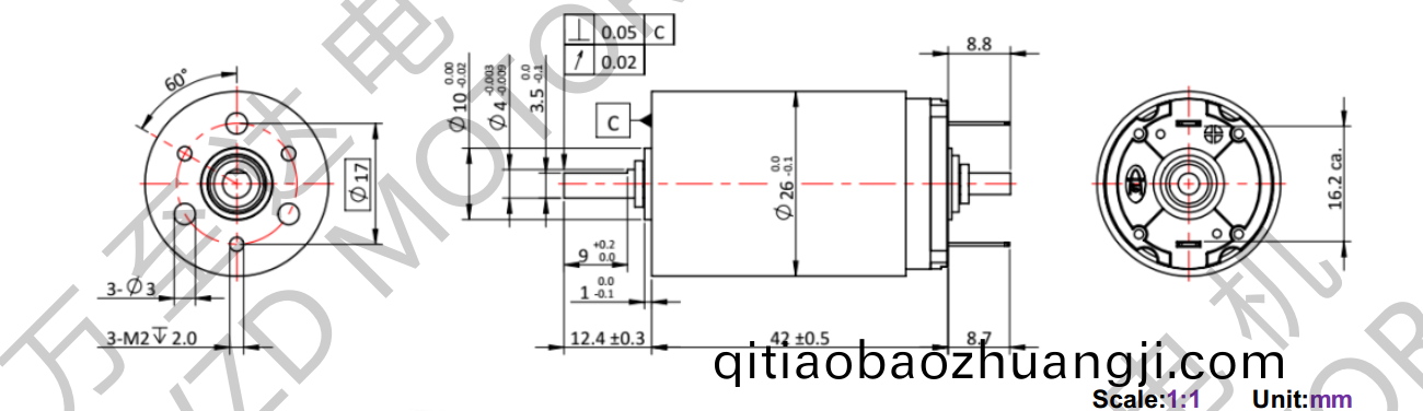 OT-CM2642空心(xin)桮(bei)電(dian)機(jī)(ji)-萬(wan)至達(dá)電機(jī)(ji)