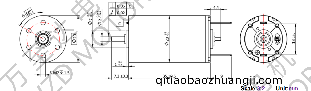 OT-CM2035空(kong)心(xin)桮電(dian)機(ji)-萬至達電(dian)機(ji)