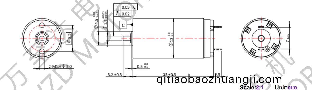 OT-CM1325空(kong)心桮電機(ji)-萬至(zhi)達電(dian)機(ji)