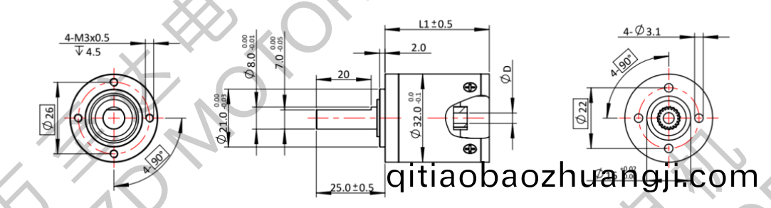 OT-32GP行(xing)星(xing)齒輪箱(xiang)-齒(chi)輪箱(xiang)-萬(wan)至(zhi)達電(dian)機