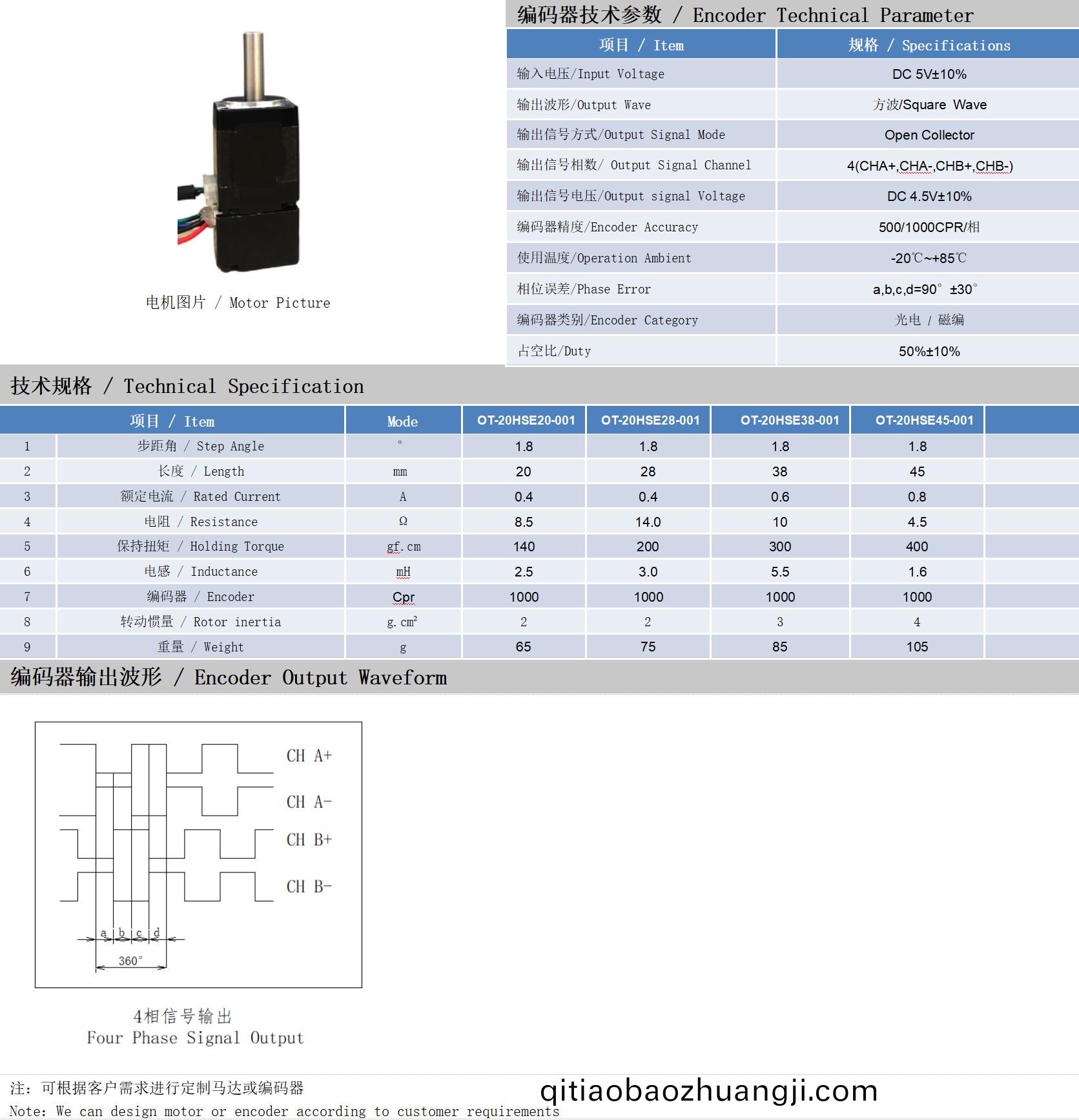20係列1.8°兩相閉(bi)環(huán)(huan)步(bu)進電(dian)機技術(shù)(shu)蓡(shen)數(shù)(shu)