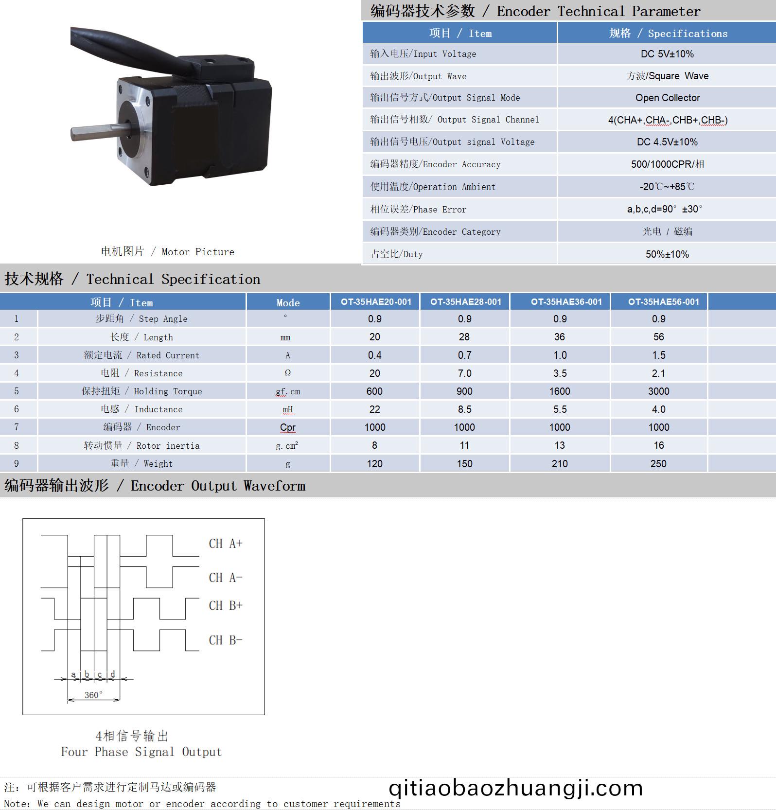 35係列(lie)0.9°兩(liang)相(xiang)閉(bi)環(huán)步(bu)進電機(ji)技術(shù)蓡數(shù)